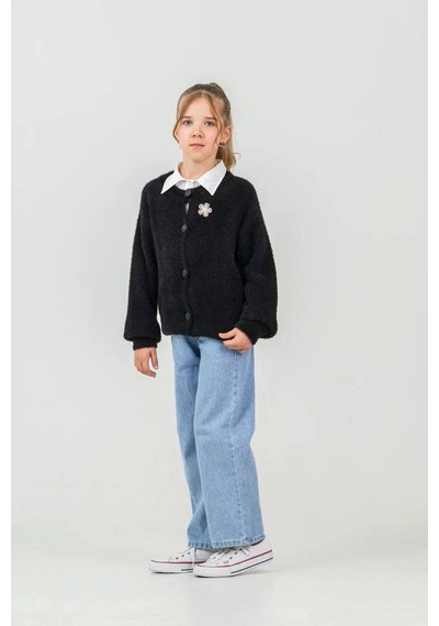 Miss Melinda Kids Sakallı Triko Kız 3 Lü Takım 5-8 Yaş -360770 - Siyah Siyah
