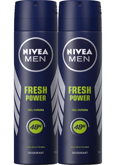 Nivea Fresh Power Erkek Sprey Deodorant 2 x 150 ML