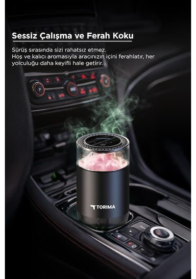 Araç İçi Aroma Difüzörü Hava Nemlendirici Şarjlı Oda Ve Araba Kokusu Tcf01 Qıngyıng Weıyang