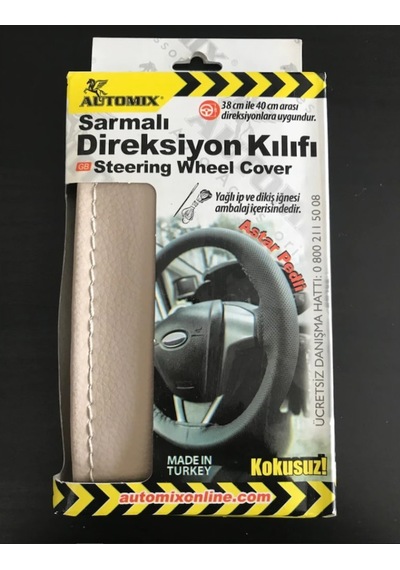 Automix Sarmalı Direksiyon Kılıfı Bej