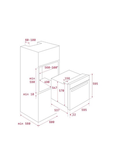 Teka HLB 840 SS - GBC 64002 KBC BK - ATV 60 Siyah Ankastre Set