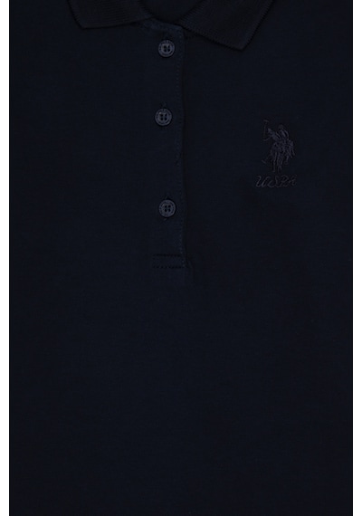 U.S. Polo Assn. Kız Çocuk Lacivert Polo Yaka Basic Sweatshirt 50296377-VR033