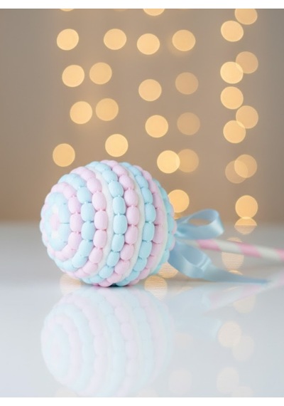 Yılbaşı Süsü Candy Çubuklu Şeker, Mavi Ve Pembe, 28 Cm, Renkli Ve Eğlenceli