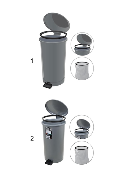 Pedallı Çöp Kovası No:2 Derin 21.4 Lt