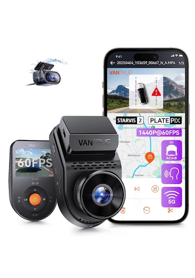 Vantrue Sonnet1 Pro Qhd 60fps Wi-fi 2 Kameralı Araç Kamerası