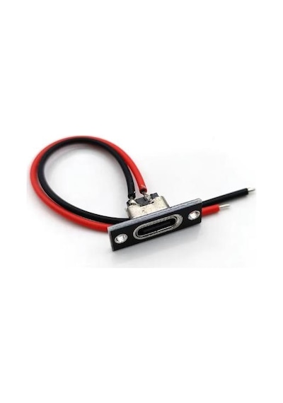 Type-c 2 Pin Konnektör Jack Dişi Type-c Kablolu