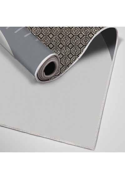 Dijital Kaymaz Yıkanabilir Banyo Mutfak Salon Paspas Halısı Trend Modern Al4004 Mavi