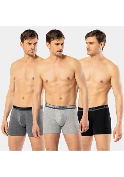 Cacharel Erkek 3'lü Boxer 1338/siyah-gri-antrasit Çok Renkli