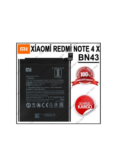 Xiaomi Redmi Note 4X Pil Batarya Bn43 4100 Mah
