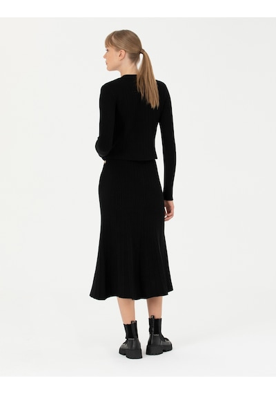 Pierre Cardin Kadın Siyah Etek Triko 50276344-vr046 Siyah