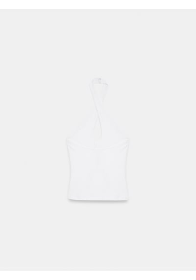DİLVİN 21267 Halter Top-beyaz