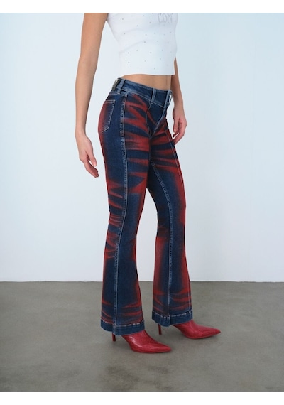 LOFT Long Flare Slim Fit Kadın Pantolon Lf2040337 Q1.v1 Denim