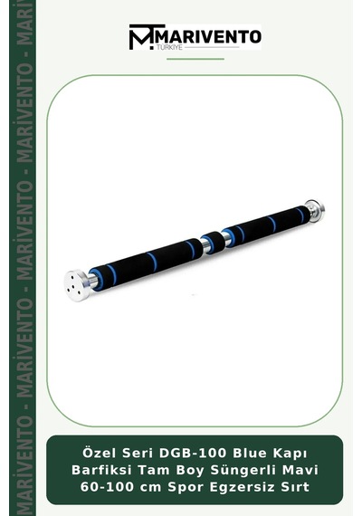 Özel Seri Dgb-100 Blue Kapı Barfiksi Tam Boy Süngerli Mavi 60-100 Cm Spor Egzersiz Sırt