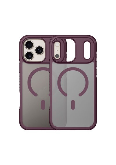 Buff Apple iPhone Uyumlu 18 Pro /17 Pro Magsafe Air Bumper Kılıf Dark Cherry Kiraz