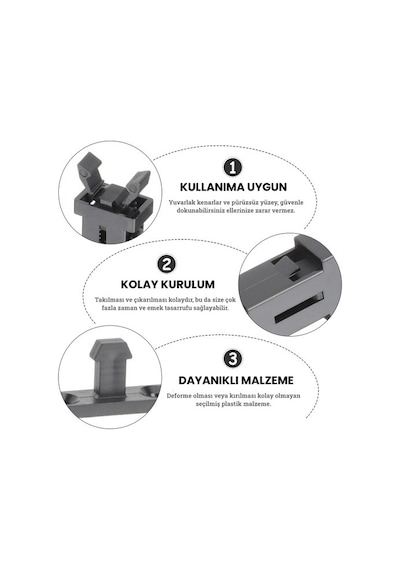 Tüm Araçlara Uyumlu Otomatik Oto Gözlük Kutusu Kilidi (2 Adet)