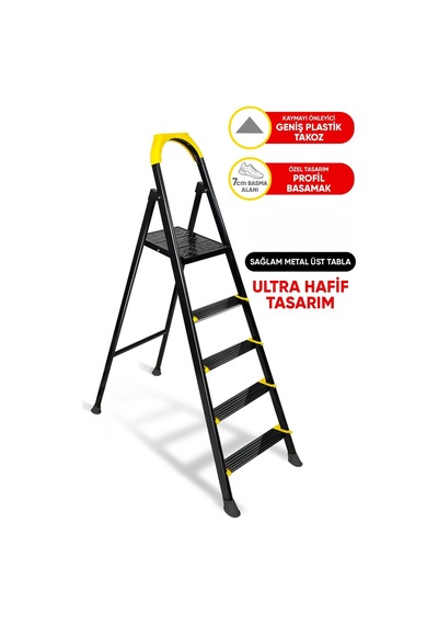 Ze Zigana Ev Gereçleri Hardy 4+1 Basamaklı Özel Tasarım Hafif Merdiven