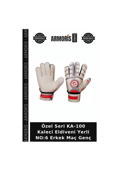 Özel Seri Ka-100 Kaleci Eldiveni Yerli No:6 Erkek Maç Genç Çok Renkli