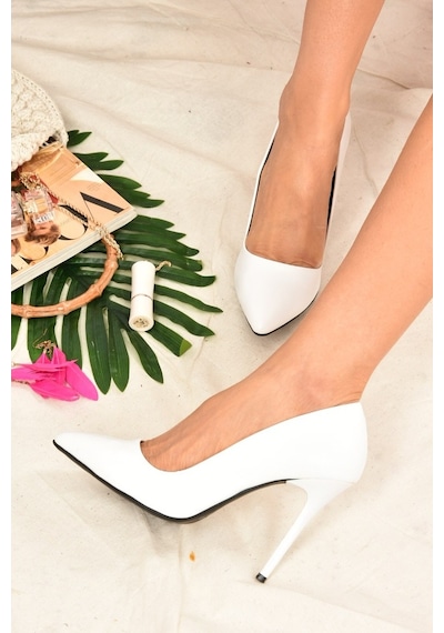 Fox Shoes Beyaz Kadın Topuklu Ayakkabı 8922151909