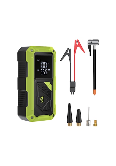 7go 7a4 Akü Takviyeli Hava Pompası & Jump Starter 10000mah Powerbank Çok Fonksiyonlu Araç Destek C