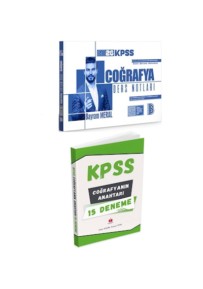 2026 Kpss'nin Anahtarı Coğrafya Deneme + Benim Hocam Coğrafya Ders Notları 2 Kitap