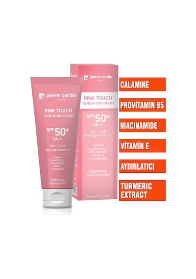 Pierre Cardin Ton Eşitleyici Aydınlatıcı Yüz Güneş Kremi Pink Touch Tone-up Spf50+/pa++ 50 Ml