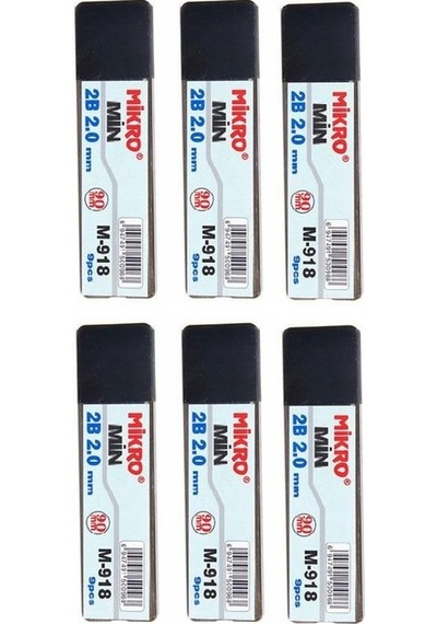 Kalem Ucu 2.0Mm 2B Mikro 2B Kalem Ucu 2Mm Siyah 6 Adet