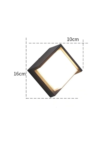 Cata Dominik 15w Günışığı 3200 Kelvin Led Aplik Dış Mekan Ip44 Ct-7074 Siyah