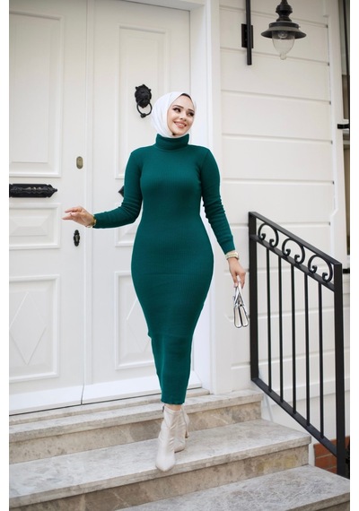 Hira Life Fashion Kadın Elbise Tesettür Giyim Balıkçı Yaka Ve Dar Kesim Triko Kalem Elbise Zümrüt Yeşili Zümrüt Yeşili Hira Life Fashion Kadın Elbise Tesettür Giyim Balıkçı Yaka Ve Dar Kesim Triko Kalem Elbise Zümrüt Yeşili Zümrüt Yeşili