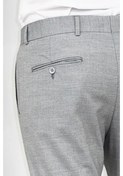 Wessi Desenli Slim Fit Gri Erkek Pantolon Gri