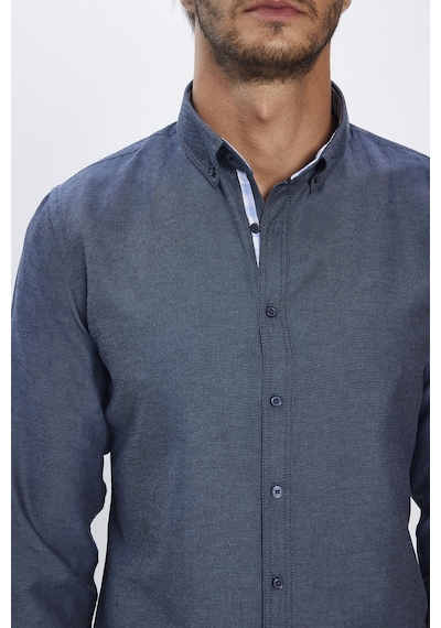 Tudors Erkek Slim Fit Dar Kesim Uzun Kollu Pamuklu Oxford Doku Kolay Ütülenebilir Mavi Düğmeli Yaka Gömlek-15755-mavi Mavi Tudors Erkek Slim Fit Dar Kesim Uzun Kollu Pamuklu Oxford Doku Kolay Ütülenebilir Mavi Düğmeli Yaka Gömlek-15755-mavi Mavi