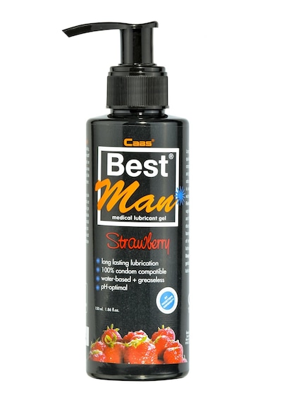 Cabs Best Man Su Bazlı Çilek Aromalı Kayganlaştırıcı Jel 150 Ml
