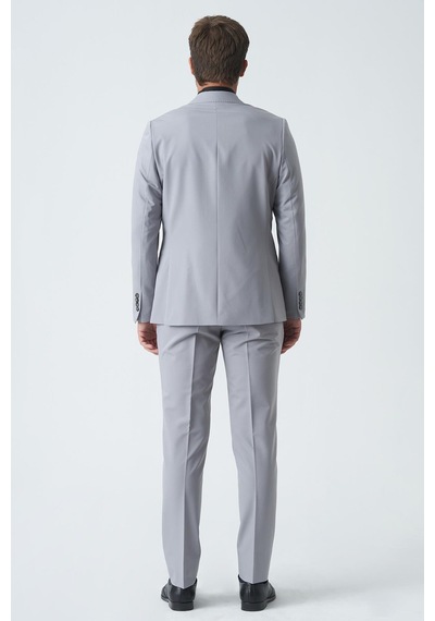 White Stone Chelmsford T2456 Slim Fit 6 Drop Düz Takım Elbise A.gri-a.gri Açık Gri
