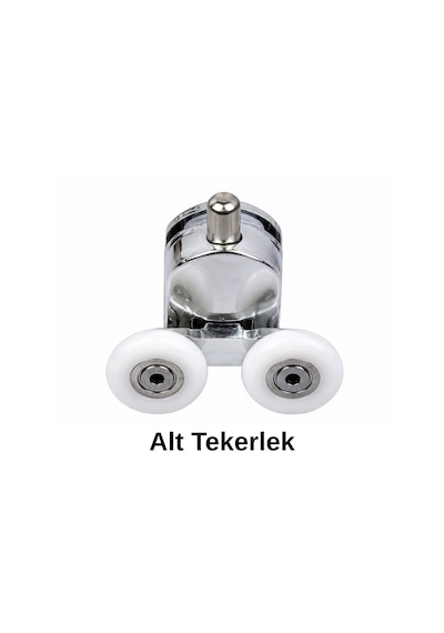 Duşakabin Alt Üst Sürgülü Cam Kabin Tekeri Metal Gövdeli Krom Kaplama Rulmanlı Teker Seti 2 Li Set