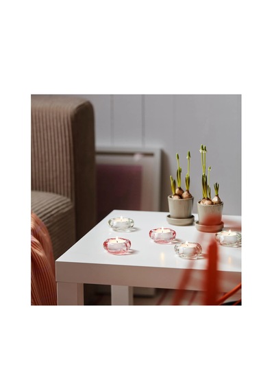 Ikea Bladfågel Tealight Mumluk, Pembe, 3 Cm Beyaz