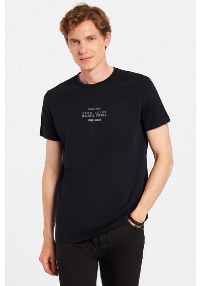 Tudors Erkek Slim Fit Dar Kesim %100 Pamuk Yumuşak Dokulu Baskılı Siyah Bisiklet Yaka Tişört-33163 Siyah Tudors Erkek Slim Fit Dar Kesim %100 Pamuk Yumuşak Dokulu Baskılı Siyah Bisiklet Yaka Tişört-33163 Siyah