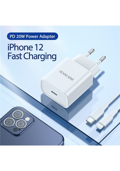 Dux Ducıs C50 Pd 20W Hızlı Şarj Aleti 20W Usb-C Güç Adaptörü (200344199)-Beyaz