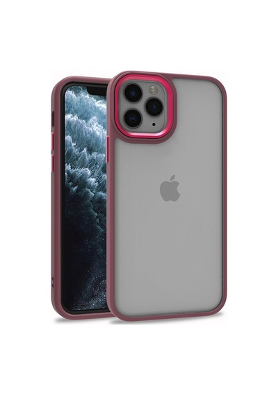 Apple Uyumlu iPhone 11 Pro Max Kılıf Zore Flora Kapak Kırmızı