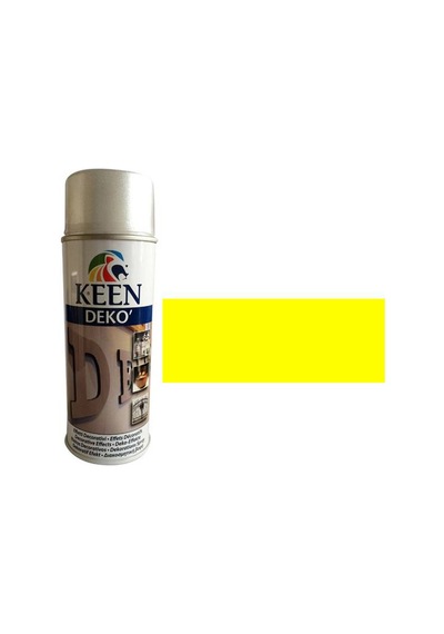 Keen Deko Sprey Boya 400Ml 32001 Fosforlu Sarı
