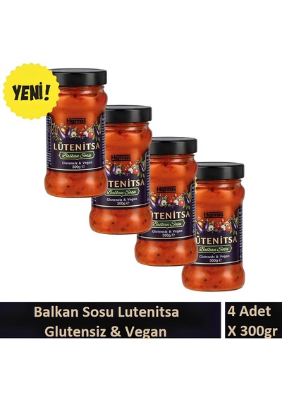 Balkan Sosu Lütenitsa Glutensiz Ve Vegan 4 Adet X 300 Gr