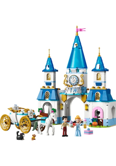 LEGO® ǀ Disney Princess Sindirella’nın Şatosu ve At Arabası 43275 - 6 Yaş ve Üzeri Prenses Seven Çocuklar için Oyuncak Yapım Seti (596P)