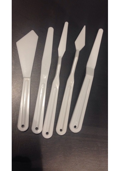 5 Parça Sert Plastik Spatula Seti 5 Parça Sert Plastik Spatula Seti