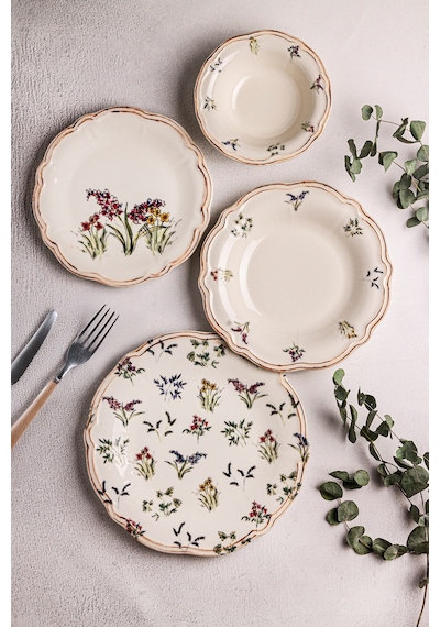 Wild - 24 Parça 6 Kişilik Porselen Yemek Takımı Kenarları Silik Vintage Tuval Model Porselen Tabak Çok Renkli - 683103577 Çok Renkli Wild - 24 Parça 6 Kişilik Porselen Yemek Takımı Kenarları Silik Vintage Tuval Model Porselen Tabak Çok Renkli - 683103577 Çok Renkli