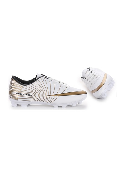 Kiko Kids 130 Krampon Erkek Çocuk Futbol Ayakkabı Beyaz - Altın