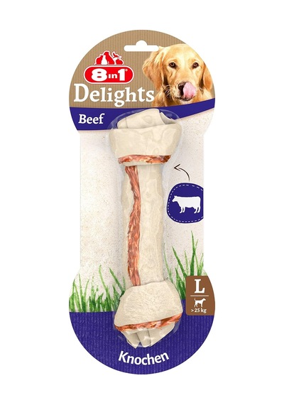 Delights Beef L Boy Sığır Etli Kemik, 85 Gr Köpek Ödülü