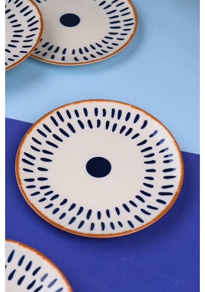 Tabak Evi Porselen Spotty Pasta Tabağı 19,50cm Sp3 6 Kişilik 6 Parça Çok Renkli