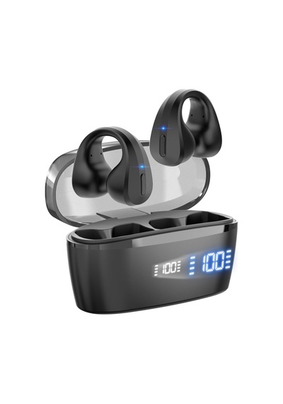 Kablosuz Kulaklıklar Bluetooth 5.3, Dahili Mikrofonlu Açık Kulak Klipsli Kulaklıklar, 30h Çalma Süresi, Şarj Kutu Genel
