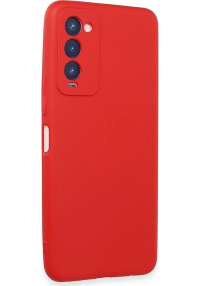 Uray Store Tecno Camon 18 Kılıf First Silikon - Kırmızı