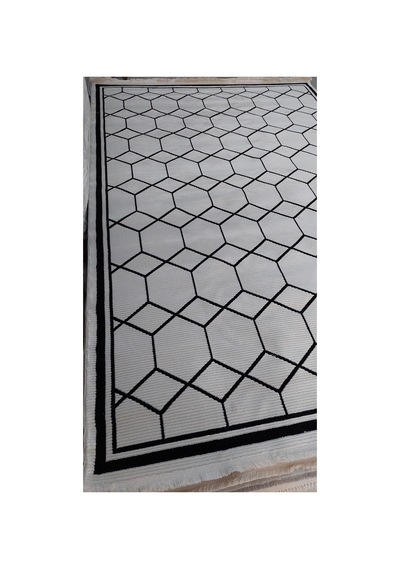 Vivaldi Home Art Deco Serisi Siyah Gri Akrilik Yün Dokuma 200x290 6m2 Gri Siyah 1012
