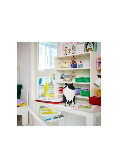 Ikea Grejsımojs Kapaklı Çocuk Saklama Kutusu 15 X 24 Cm Beyaz - Siyah