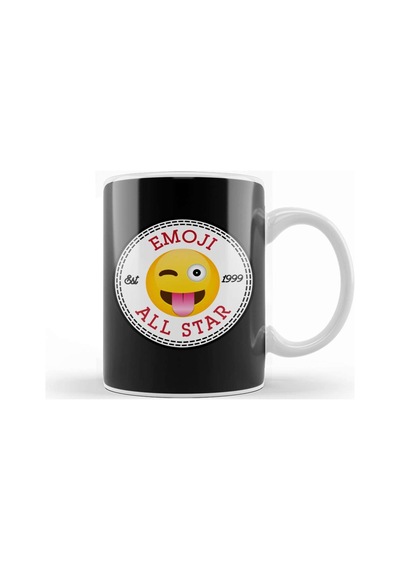 Winky Tongue Emoji All Star Converse Logo Kupa Bardak Porselen No5614 Karışık